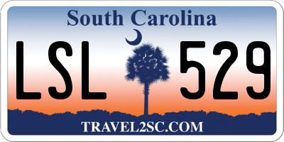 SC license plate LSL529