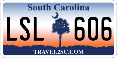 SC license plate LSL606