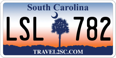 SC license plate LSL782