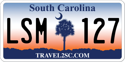 SC license plate LSM127