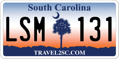 SC license plate LSM131