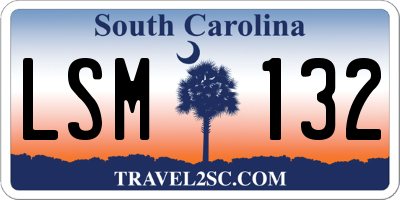 SC license plate LSM132