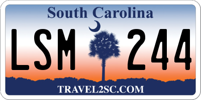 SC license plate LSM244