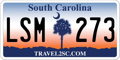 SC license plate LSM273
