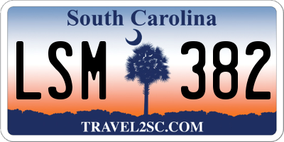 SC license plate LSM382