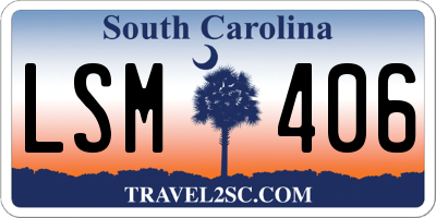SC license plate LSM406