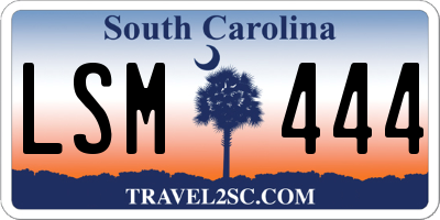 SC license plate LSM444