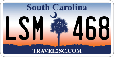 SC license plate LSM468