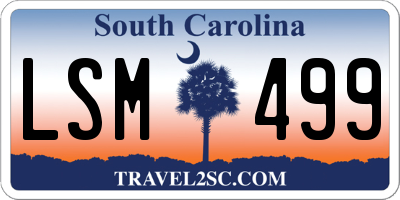 SC license plate LSM499