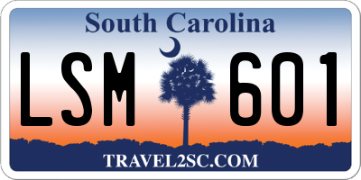 SC license plate LSM601