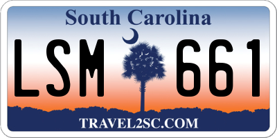 SC license plate LSM661