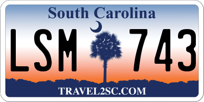 SC license plate LSM743