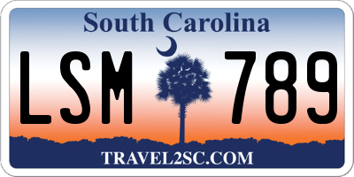 SC license plate LSM789