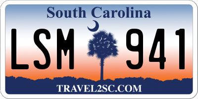 SC license plate LSM941