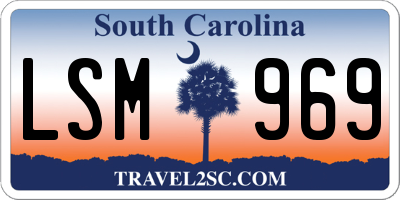 SC license plate LSM969