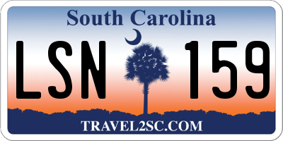 SC license plate LSN159