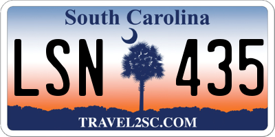 SC license plate LSN435