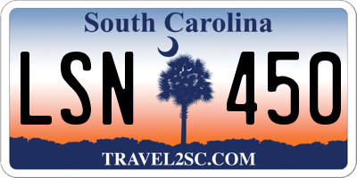 SC license plate LSN450