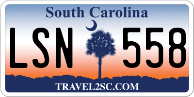 SC license plate LSN558