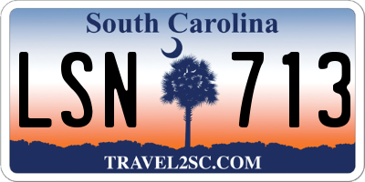 SC license plate LSN713