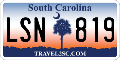SC license plate LSN819