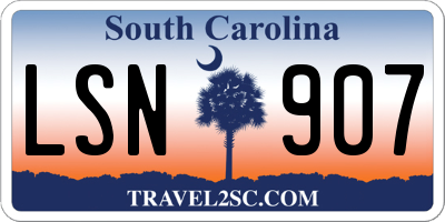 SC license plate LSN907