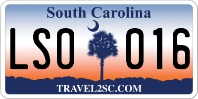 SC license plate LSO016