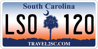SC license plate LSO120