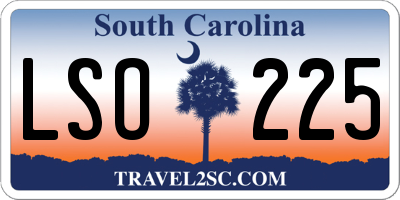 SC license plate LSO225