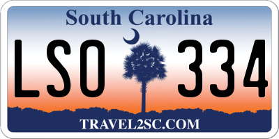 SC license plate LSO334