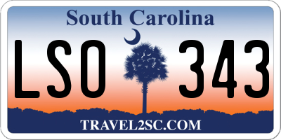 SC license plate LSO343