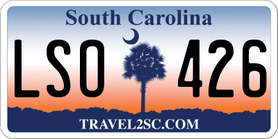 SC license plate LSO426