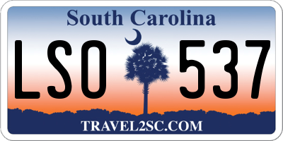 SC license plate LSO537