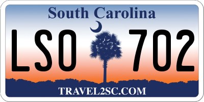 SC license plate LSO702