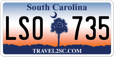 SC license plate LSO735