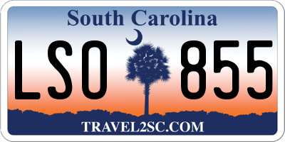 SC license plate LSO855