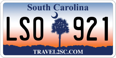 SC license plate LSO921