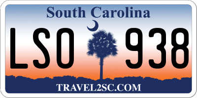SC license plate LSO938