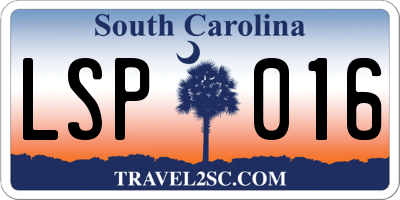SC license plate LSP016
