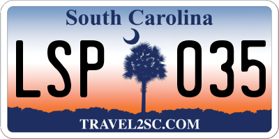 SC license plate LSP035