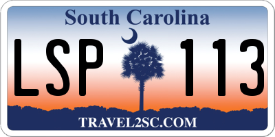 SC license plate LSP113
