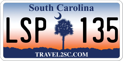 SC license plate LSP135
