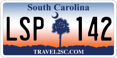 SC license plate LSP142