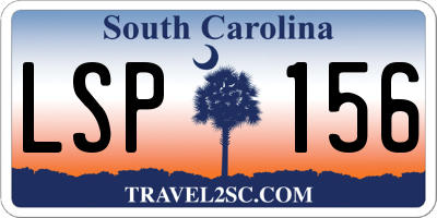 SC license plate LSP156