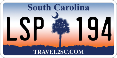 SC license plate LSP194