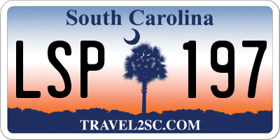 SC license plate LSP197