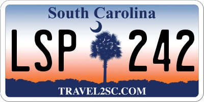 SC license plate LSP242