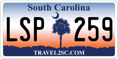 SC license plate LSP259