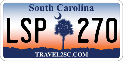 SC license plate LSP270