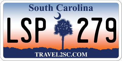 SC license plate LSP279